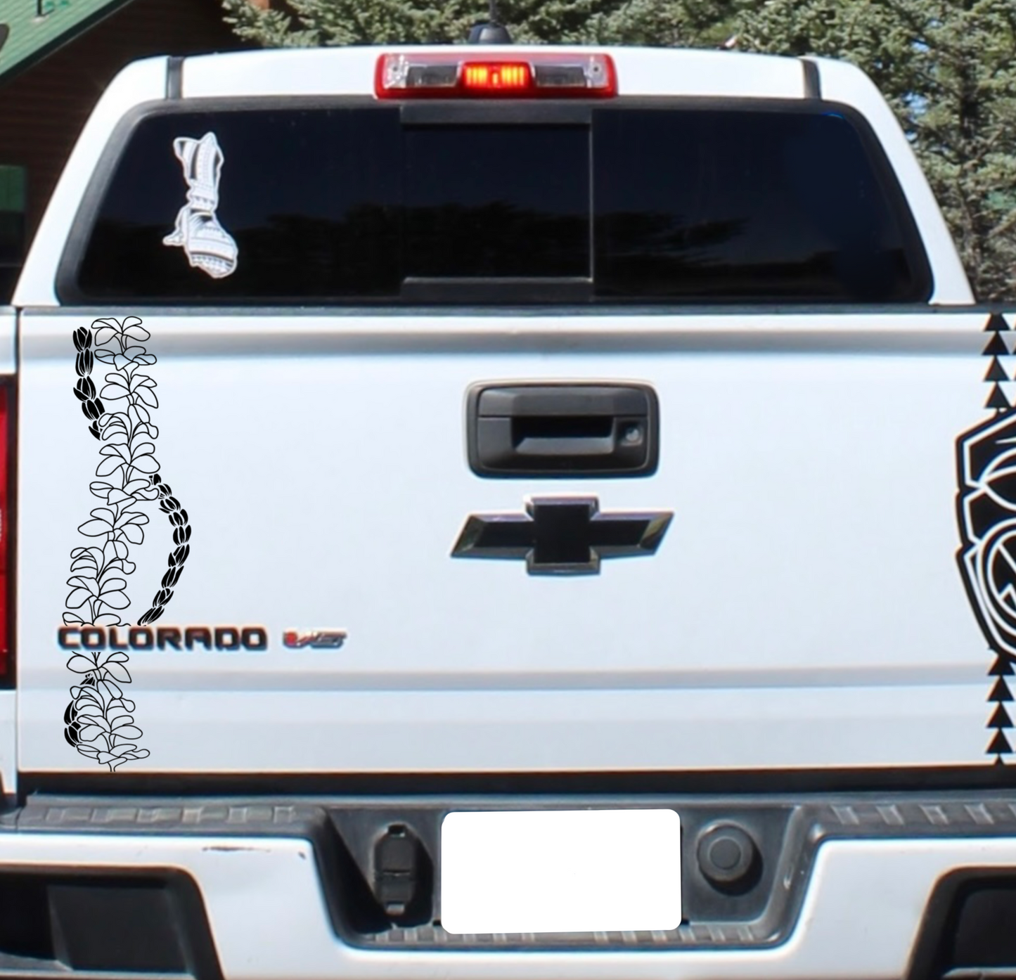 Plumeria and Pikake Lei Decal