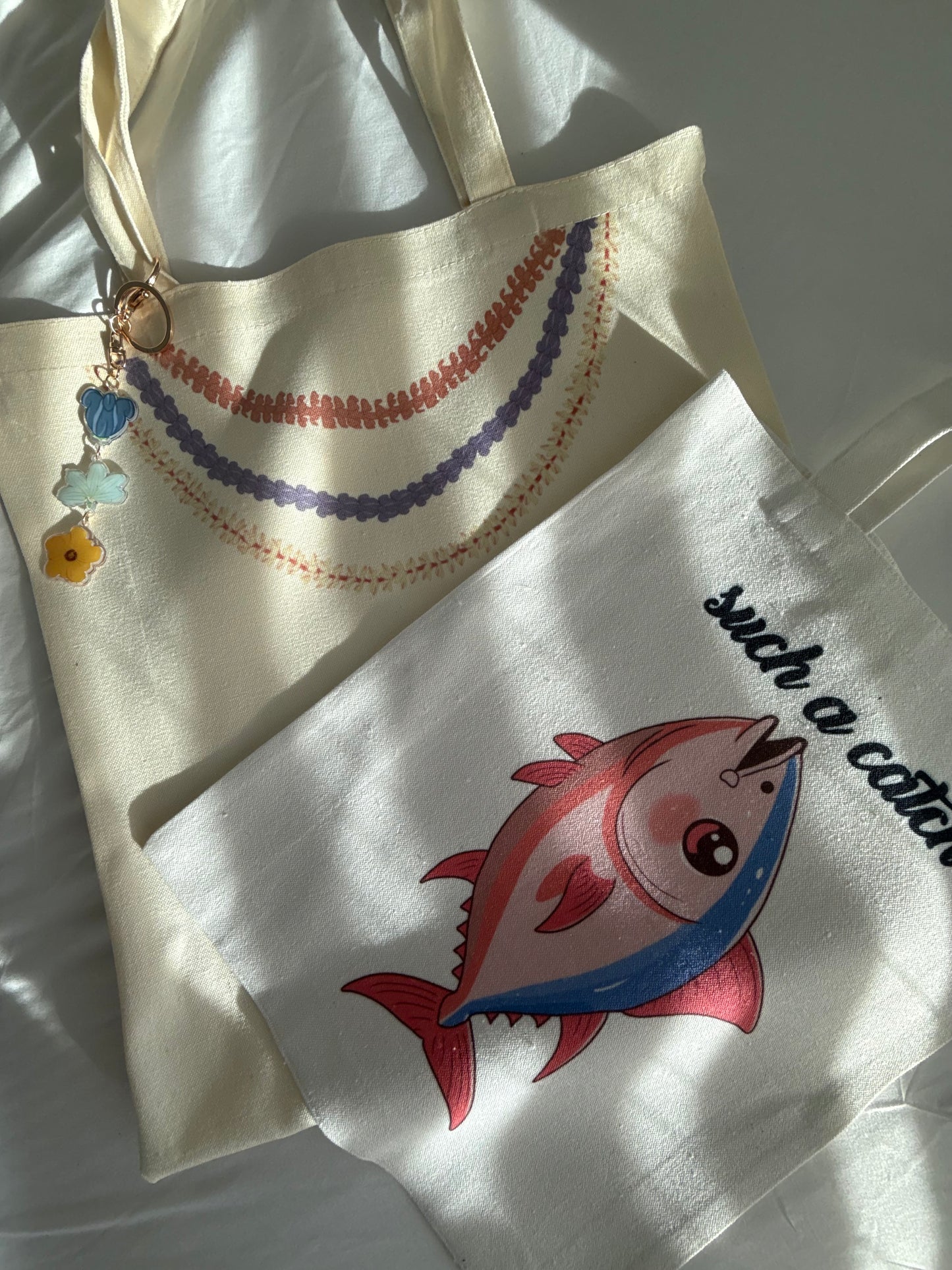 Lei Tote Bag - Puakenikeni, Crown Flower, and Plumeria Tote Bag