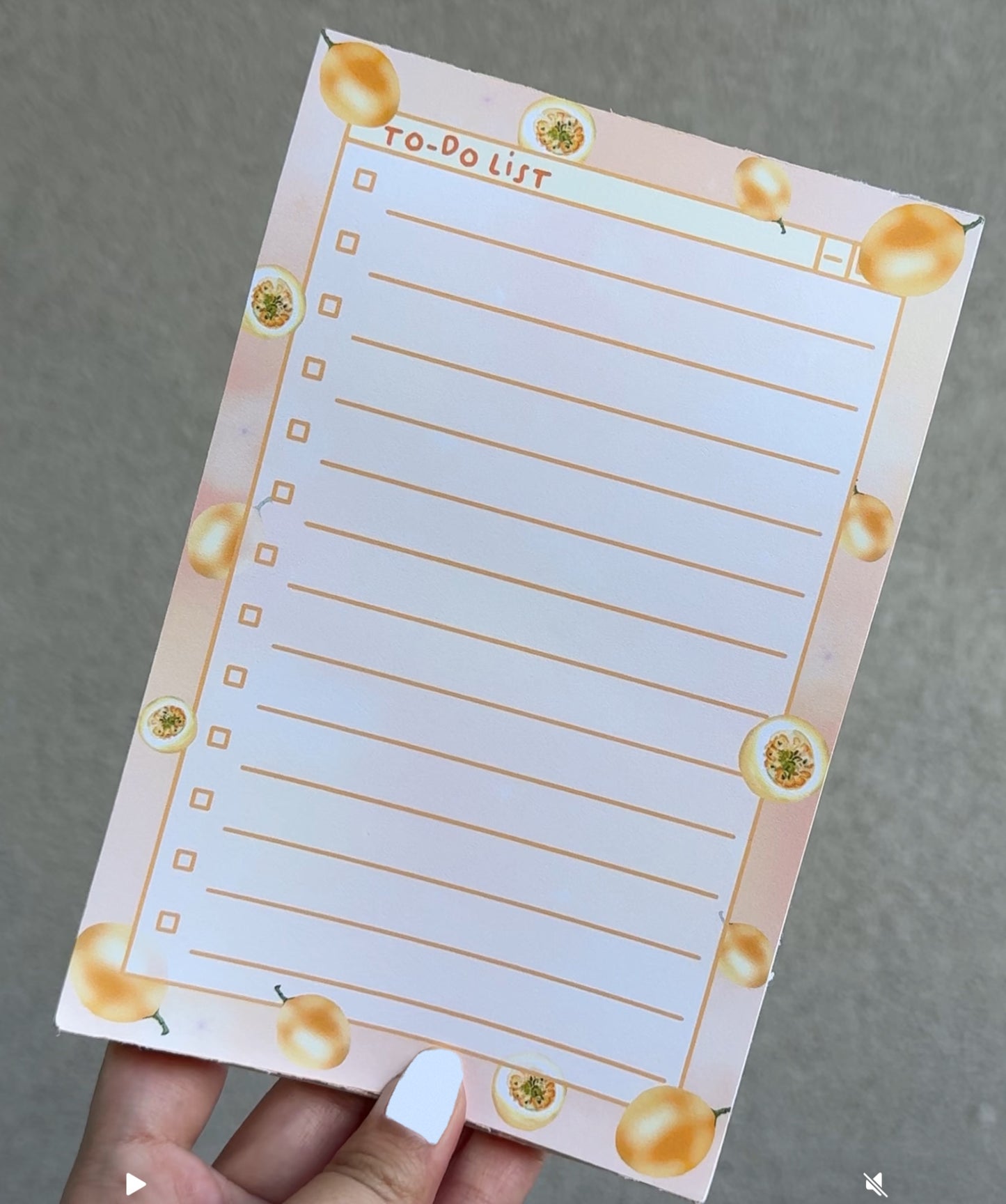 Tropical Fruit To-Do List Notepads – Papaya, Mango, Lilikoi