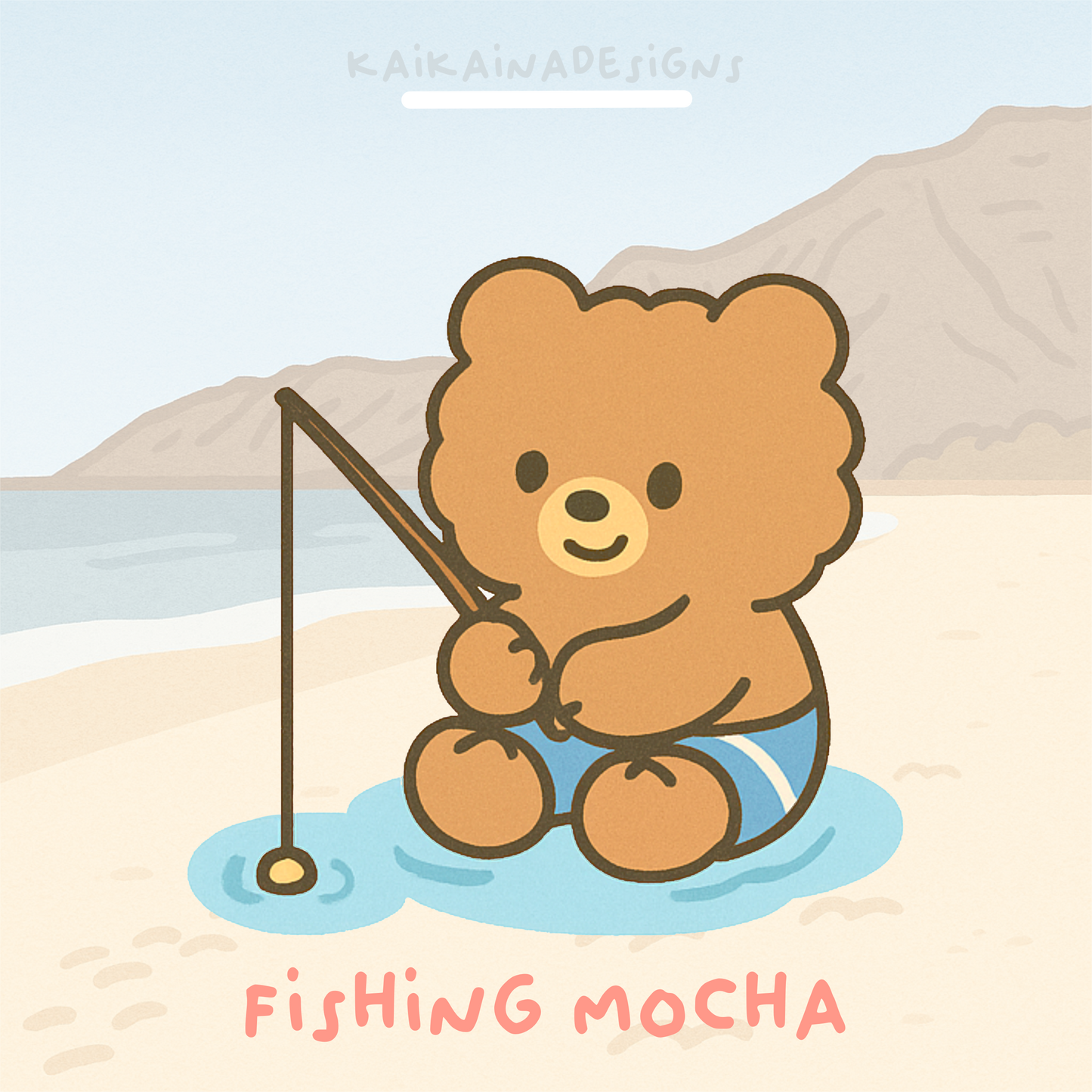 Mocha Bear Blind Keychains – Day at the Beach Series