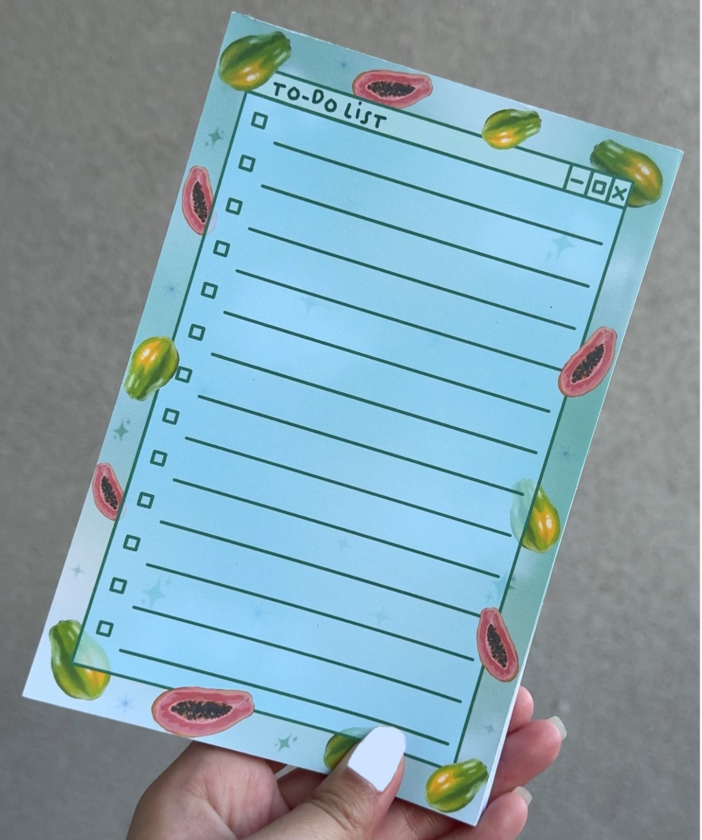 Tropical Fruit To-Do List Notepads – Papaya, Mango, Lilikoi