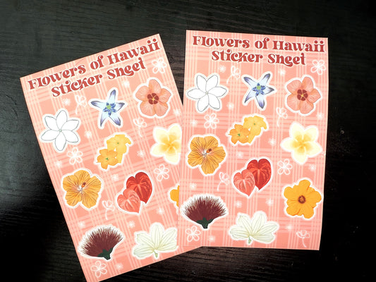 Flowers of Hawaii Sticker Sheet