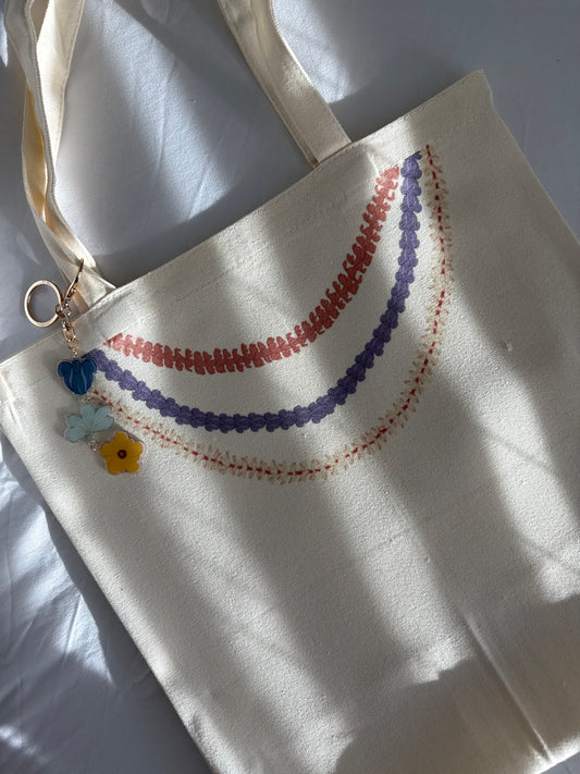 Lei Tote Bag - Puakenikeni, Crown Flower, and Plumeria Tote Bag