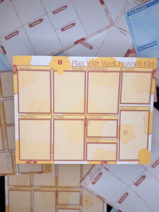 Plan Da Week, Hunneh! – Weekly Planner Pad
