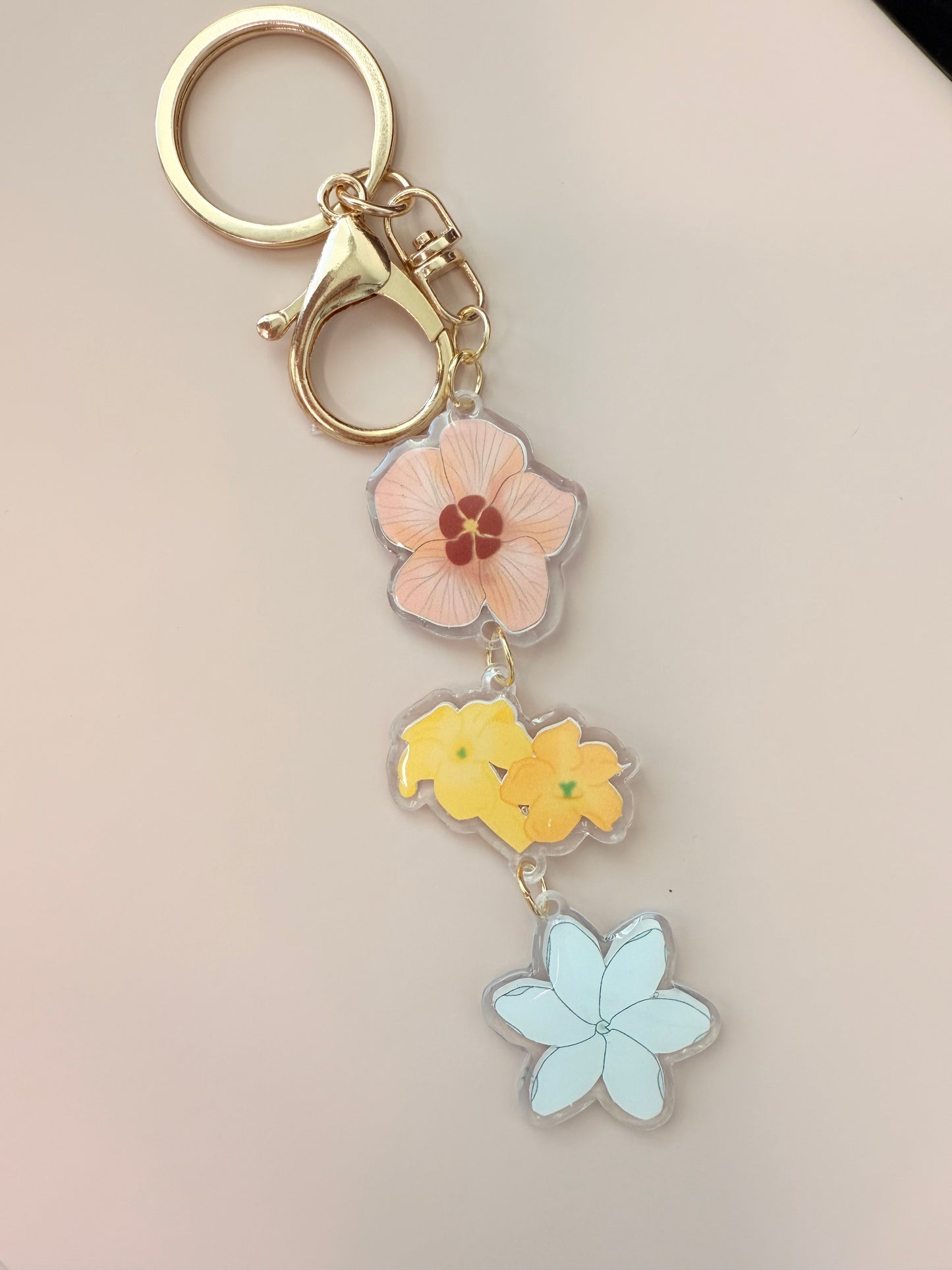 Flowers Of Hawaii Keychain