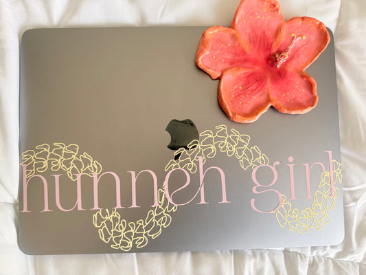 Hunneh Girl Puakenikeni Lei Decal