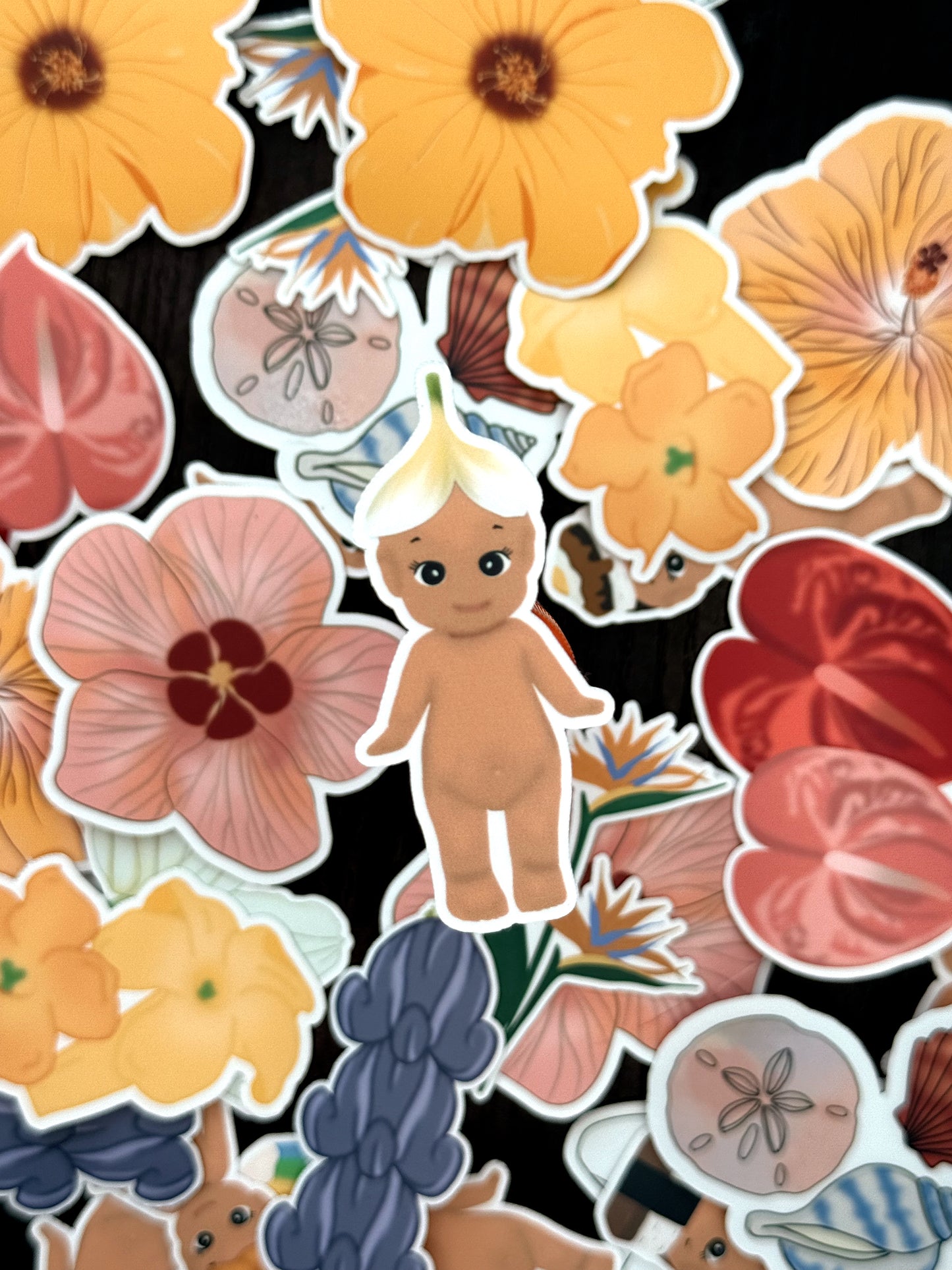 Plumeria Hunny Angel Sticker