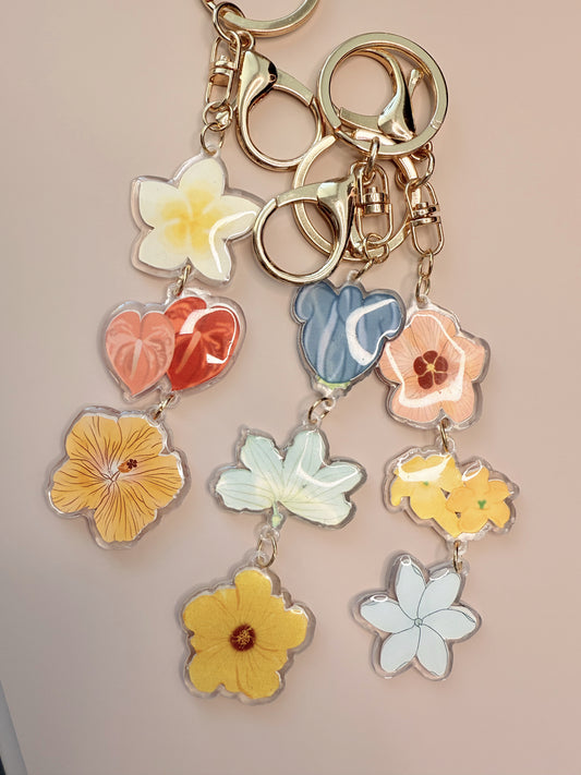 Flowers Of Hawaii Keychain