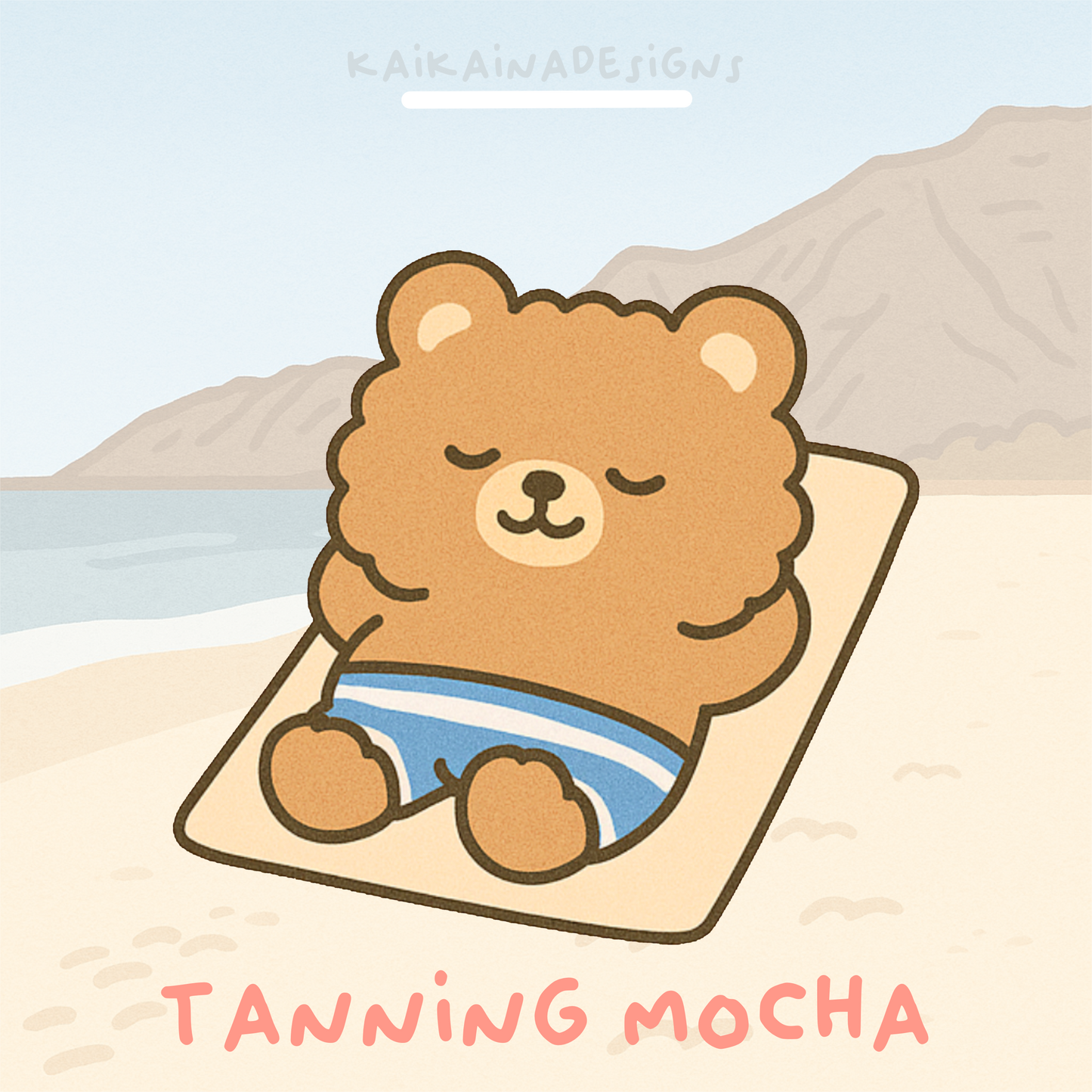 Mocha Bear Blind Keychains – Day at the Beach Series